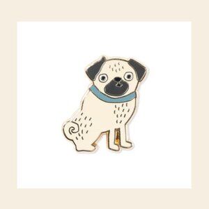 Pet Shop by Fringe Studio Weird Pug Enamel Pin | BFF Collection | NWT